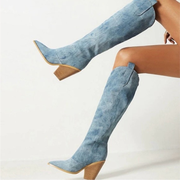 Basso Austin Denim Boots size 10 - Picture 8 of 9